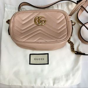 GG Marmont matelassé mini bag _ Pink